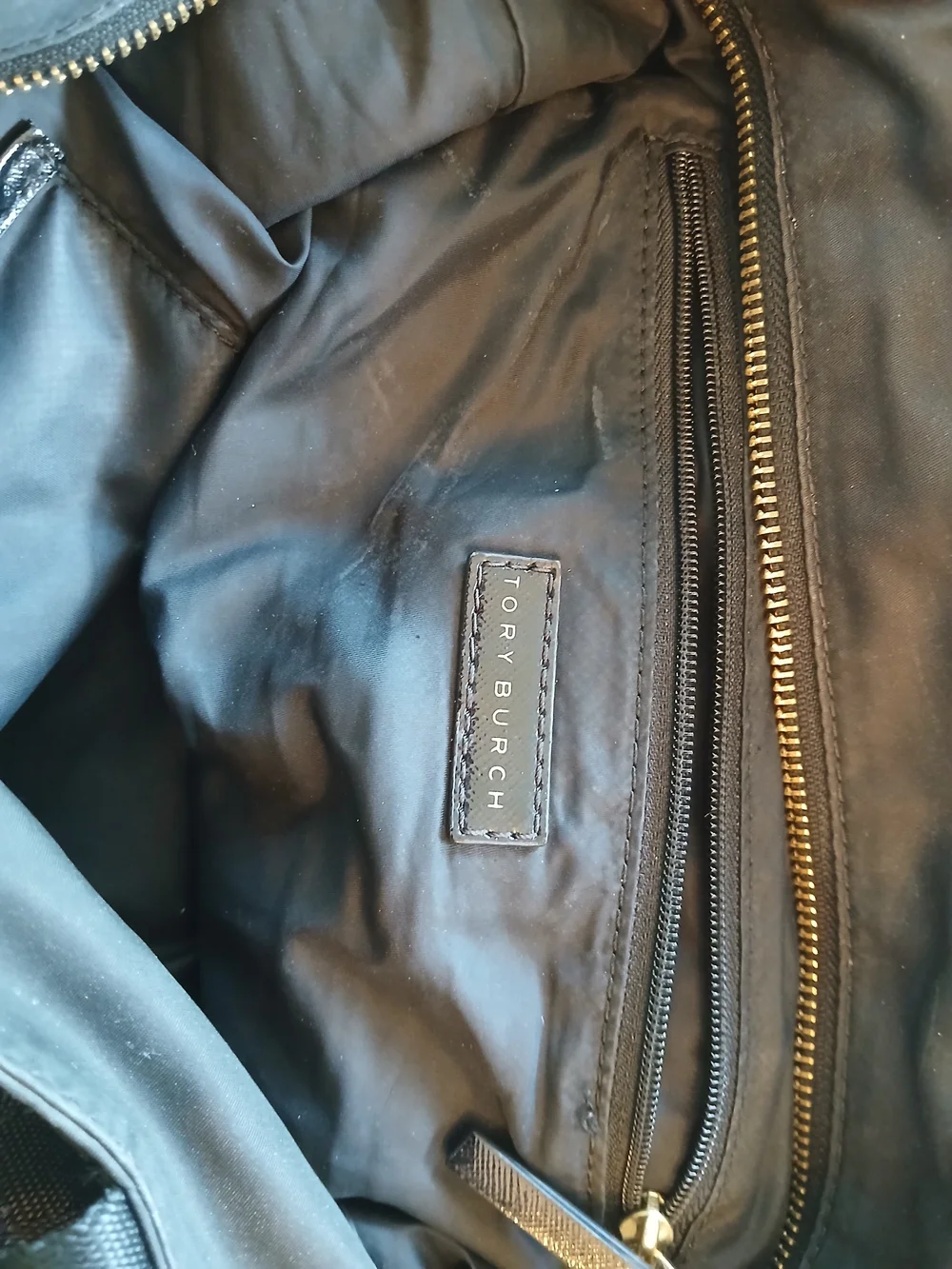 Tory Burch Black Nylon Tote Bag